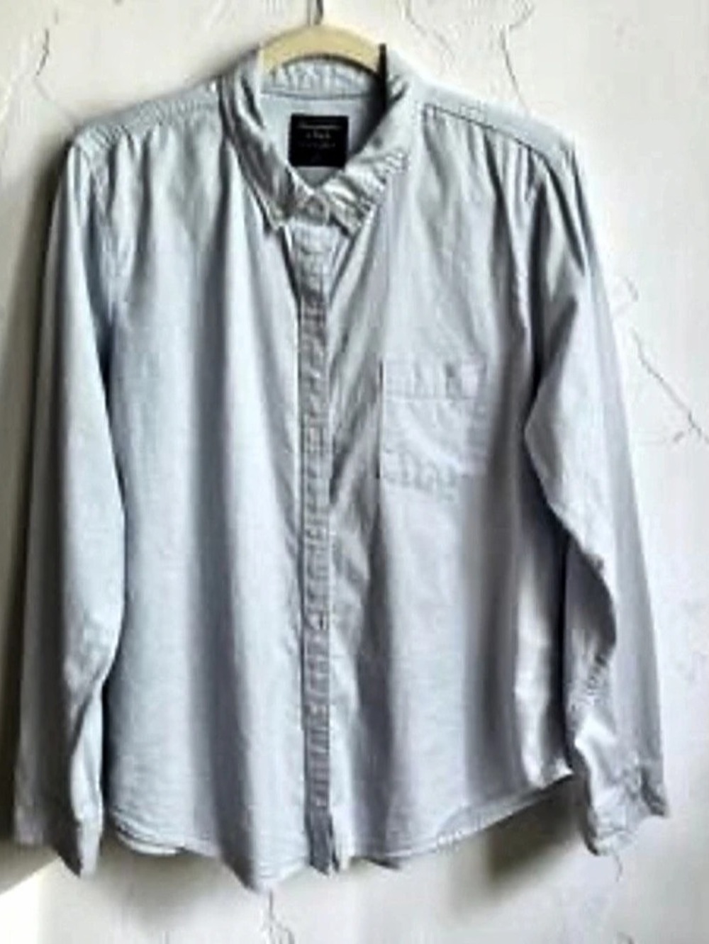 Abercrombie & Fitch Women’s Oxford Button Down Shirt Blue Size L NWOT